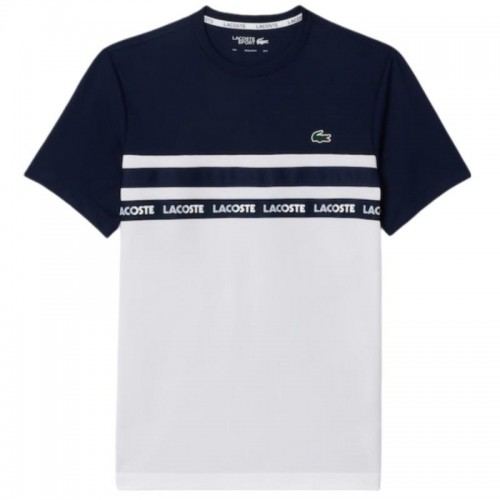 Lacoste Ultra Dry White Navy Blue T-Shirt Lacoste Ultra Dry White Navy Blue T-Shirt