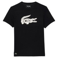 T-Shirt Lacoste Ultra Dry Preto Branco  Oferta + Barato