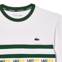 T-Shirt Lacoste Ultra Dry Verde Branco  Oferta + Barato