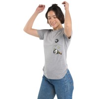 T-Shirt Femme Lok The Juggler Gris  Offre - Pas cher