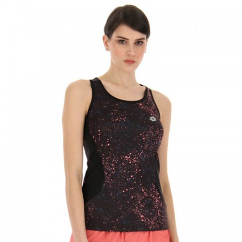 Camiseta Lotto Run Fit II Negro Rosa Chicle Camiseta Lotto Run Fit II Negro Rosa Chicle