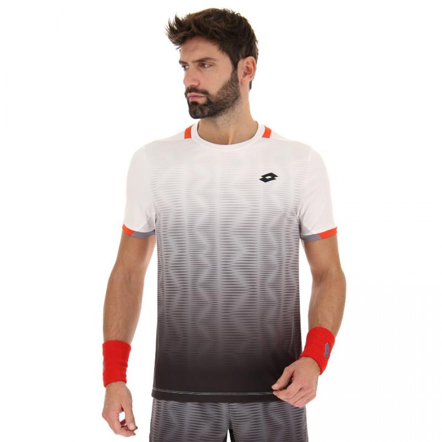 Camiseta Lotto Top IV Negro Blanco Brillante  Oferta + Barato