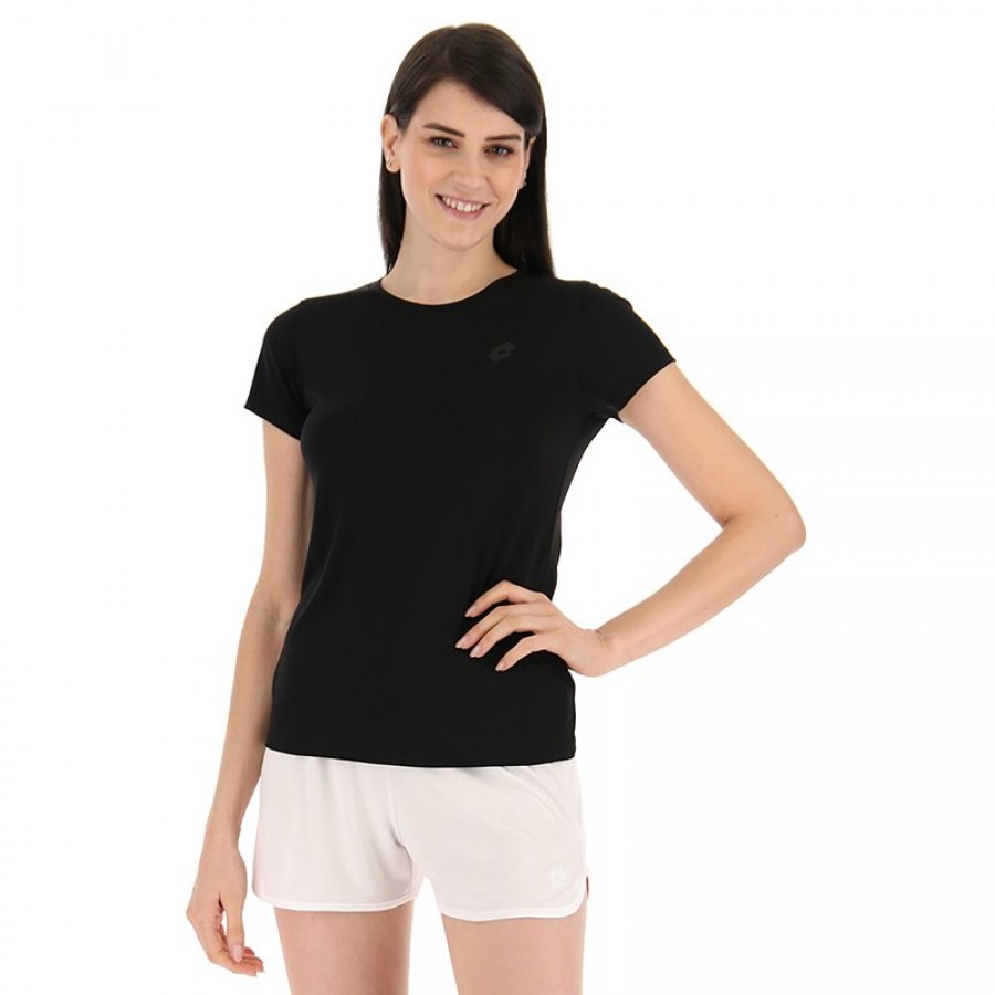 Short Sleeve T-Shirt Lotto MSP Black Women  PADELPOINT Short Sleeve T-Shirt Lotto MSP Black Women