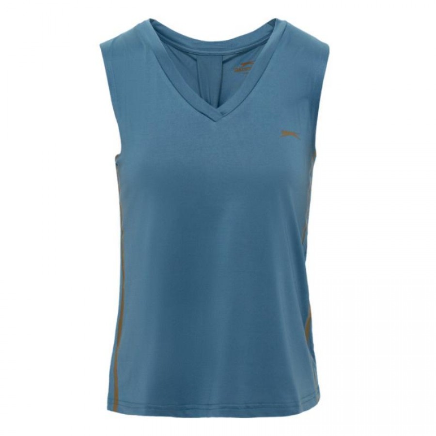 Camiseta Feminina Azul Lola Slazenger  Oferta + Barato