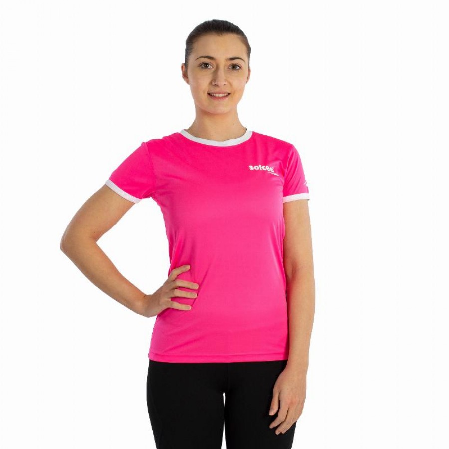 Softee Galaxy Fuchsia Fluor White Women''s T-Shirt