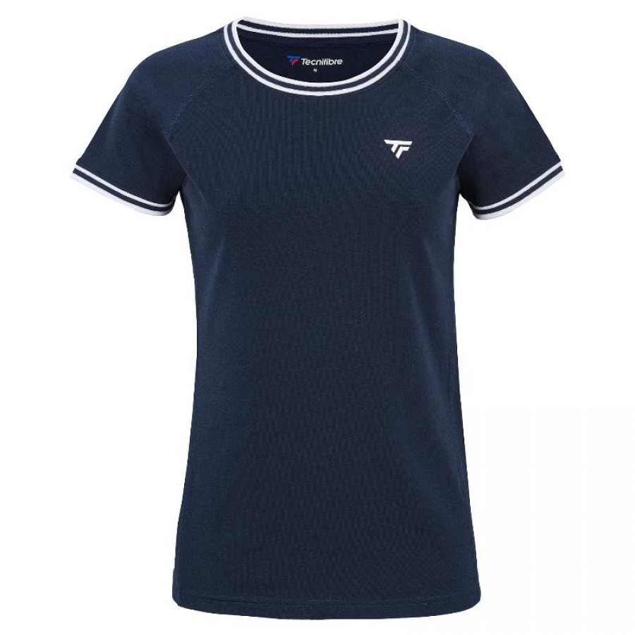 Camiseta Tecnifibre Team Stretch Azul Marino Mujer