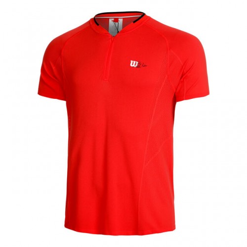 Wilson Bela Seamless Ziphnly 2.0 Red T-Shirt Wilson Bela Seamless Ziphnly 2.0 Red T-Shirt
