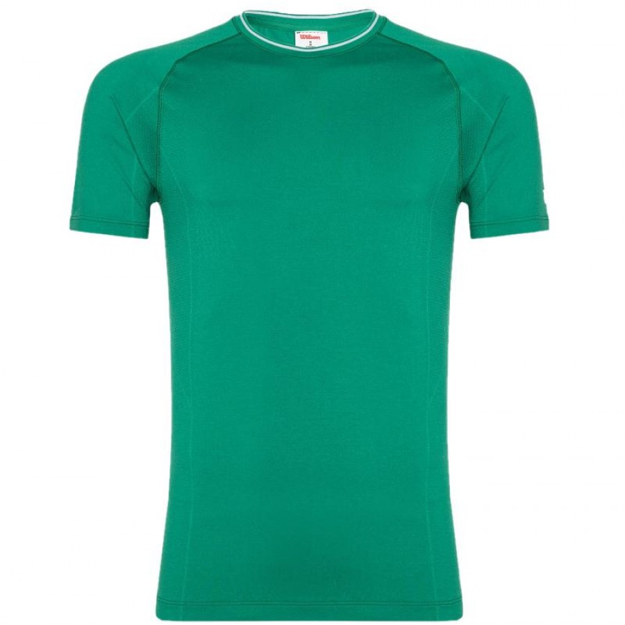 Camiseta Wilson Team Seamless Crew Verde  Offre - Pas cher