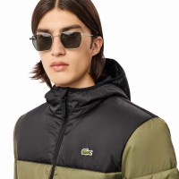 Lacoste Khaki Green Black Jacket  Offer + Cheap