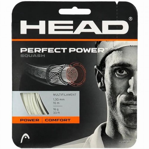 Cordaje Squash 10m Head Perfect Power 1,30mm Blanco Cordaje Squash 10m Head Perfect Power 1,30mm Blanco