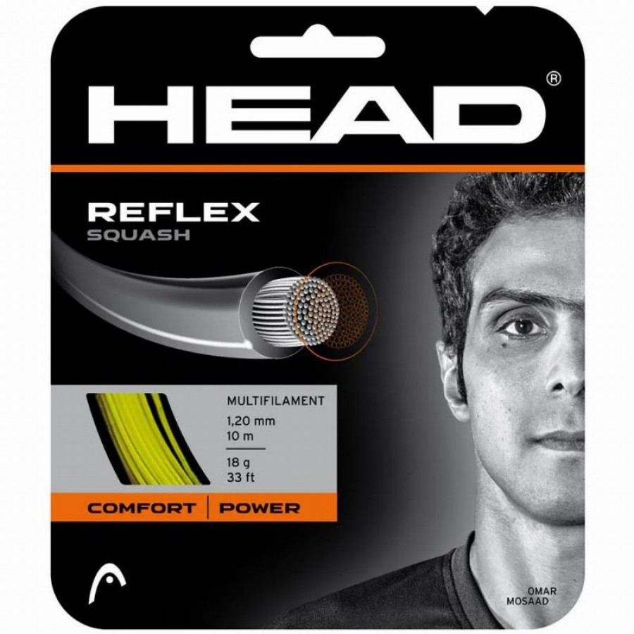 Squash 10m Head Reflex 1,20mm Corda Amarela  Oferta + Barato