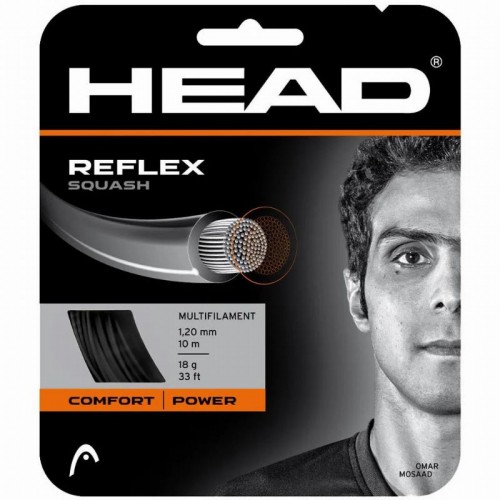Cordaje Squash 10m Head Reflex 1,20mm Negro Cordaje Squash 10m Head Reflex 1,20mm Negro