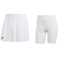 Adidas Pleated Aeroready Pro Black White Skirt