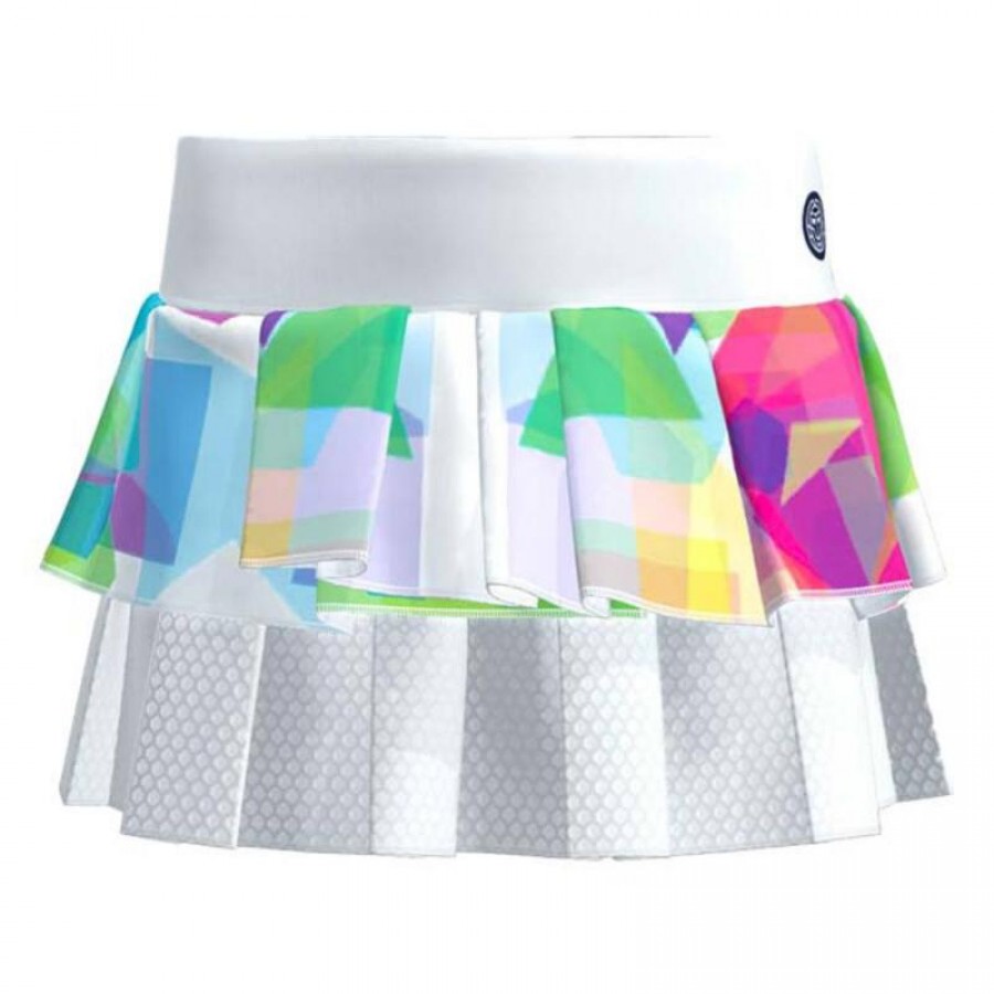 Falda Bidi Badu Kaleido Blanco Plissado Mix Júnior  Oferta + Barato