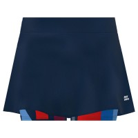 Falda Bidi Badu New York Printed Wavy Azul Oscuro Rojo  Oferta + Barato