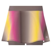 Falda Bidi Badu Spectrum Marron Ondulato Stampato Amarillo  Offerta + Economico