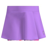 Falda Bidi Badu Estampa Estampada Lila Rosa Ondulada  Oferta + Barato