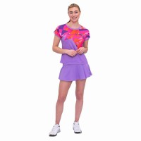 Falda Bidi Badu Estampa Estampada Lila Rosa Ondulada  Oferta + Barato