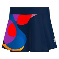 Bidi Badu Twiggy Impresso Ondulado Azul Escuro Mix Saia  Oferta + Barato