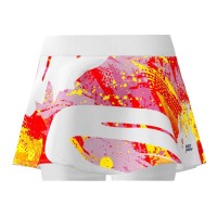 Saia Bidi Badu Wild Arts Impresso Wavy Branco Mix  Oferta + Barato