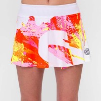 Saia Bidi Badu Wild Arts Impresso Wavy Branco Mix  Oferta + Barato