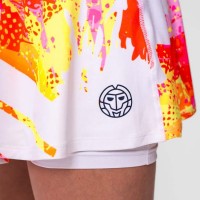 Saia Bidi Badu Wild Arts Impresso Wavy Branco Mix  Oferta + Barato
