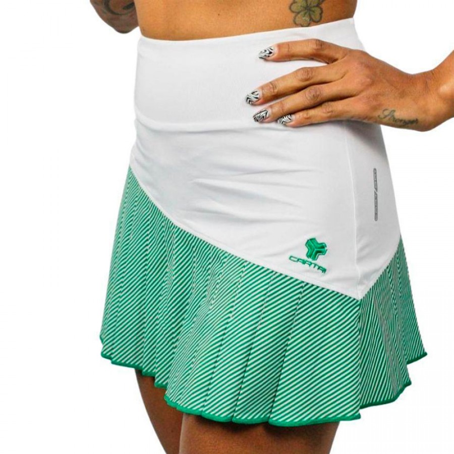 Cartri Skirt Telma White Green  Offer + Cheap