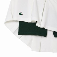 Lacoste Pique White Green Skirt  Offer + Cheap