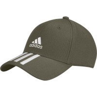 Cap Adidas BaseBall 3 Rayures Vert Olive Blanc  Offre - Pas cher