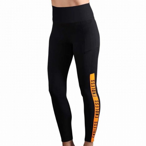 Endless Syncro Black Orange Leggings Endless Syncro Black Orange Leggings