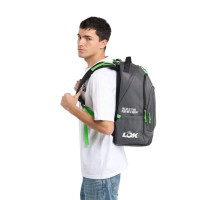 Mochila Lok Maxx Preto Cinza Escuro Lima  Oferta + Barato