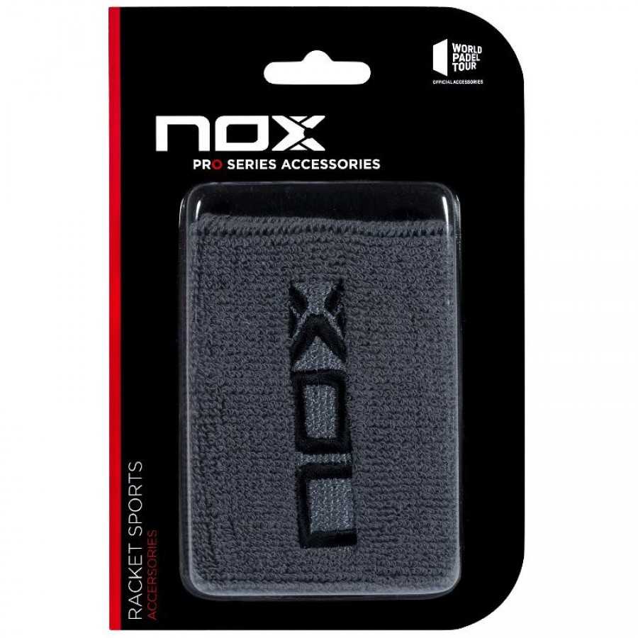 Munequeras Nox Gris Logo Noir 2 unites  Offre - Pas cher