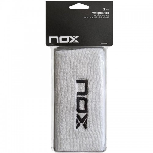 Munequeras Nox Long White Logo Preto 2 Unidades Munequeras Nox Long White Logo Preto 2 Unidades