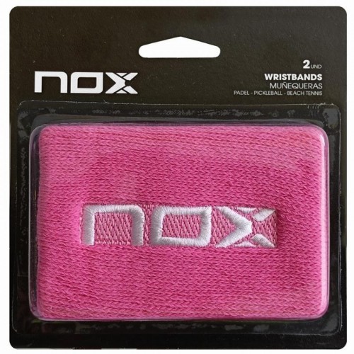 Munequeras Nox Rosa Logo Branco 2 Unidades Munequeras Nox Rosa Logo Branco 2 Unidades