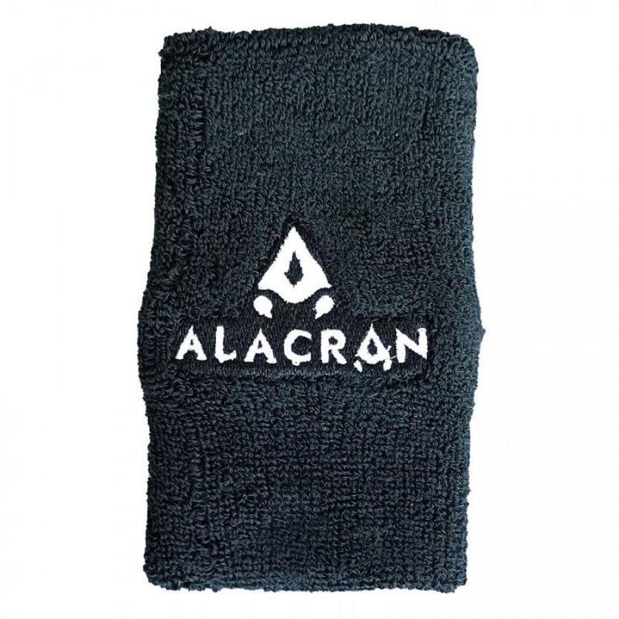 Muñequera Alacran Ancha Negro Blanco  Oferta + Barato
