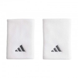 Muñequeras Adidas Largas Blanco Plata 2 Unidades