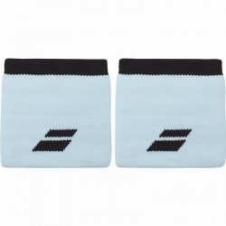Babolat Logo Light Blue Black Wristbands 2 Units