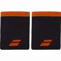 Babolat Logo Jumbo Black Red Wristbands 2 Units