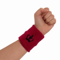 Black Crown Short Fluorescent Pink Wristbands 2 Units