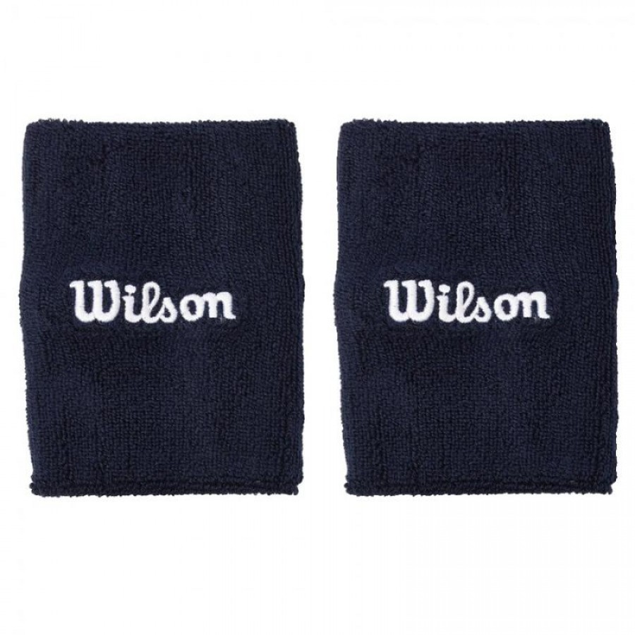 Muñequeras Wilson Wide Terry Azul Marino 2 Unidades  Oferta + Barato