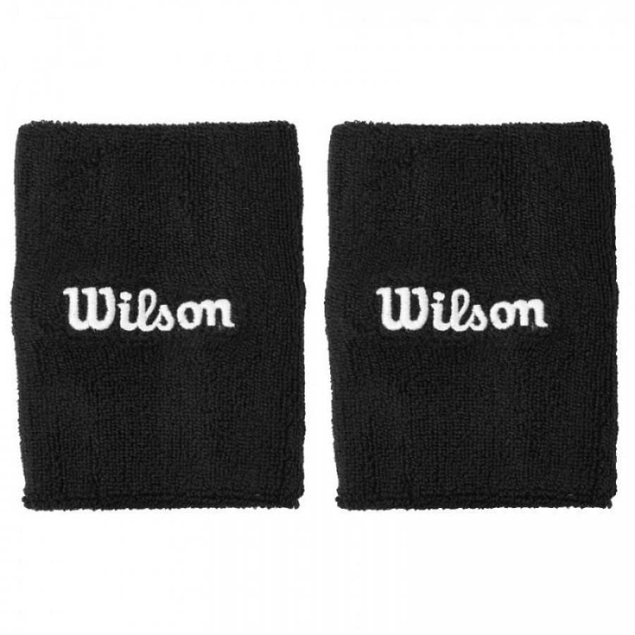 Wilson Wide Terry Pulseiras Pretas 2 Unidades  Oferta + Barato