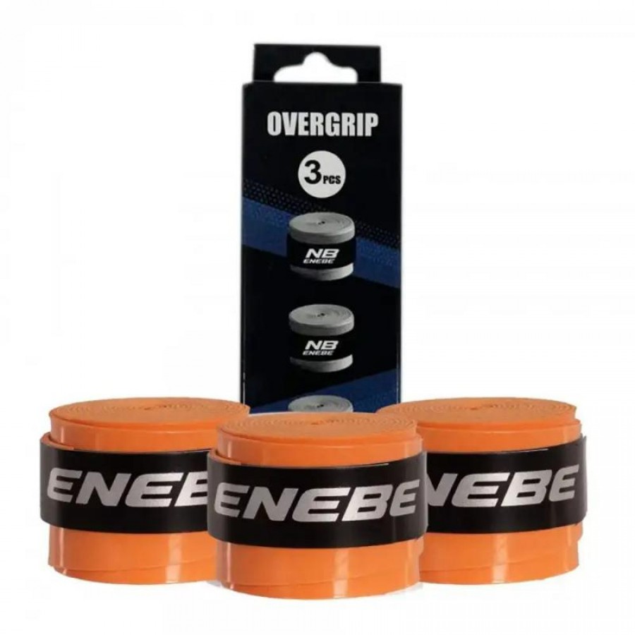 Enebe Plain Fluorescent Orange Overgrips 3 Units  Offer + Cheap