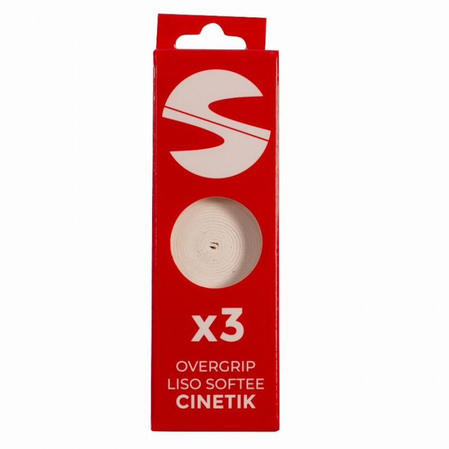 Softee Cinetik Smooth White Overgrips 3 unidades