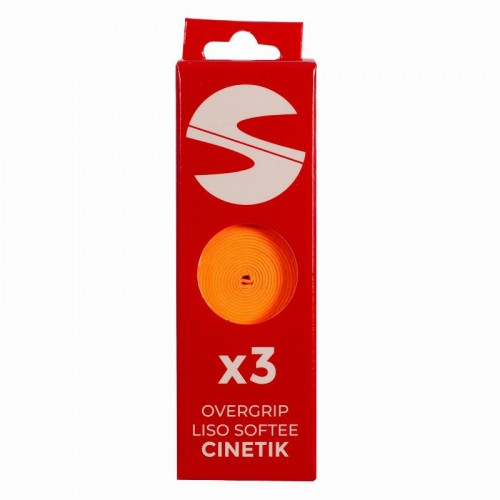 Softee Cinetik Smooth Overgrips Laranja Fluorescente 3 Unidades