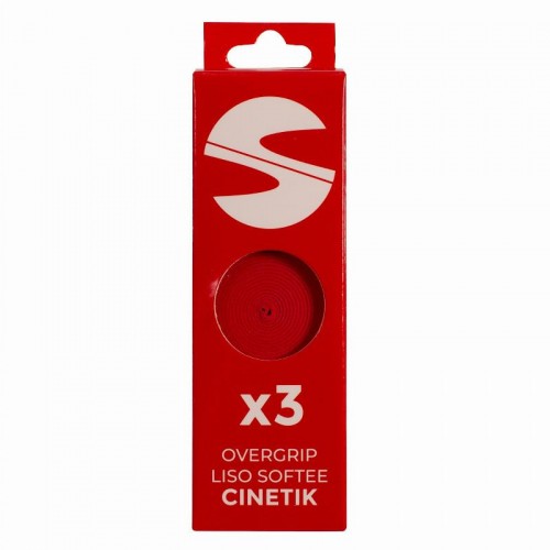 Softee Cinetik Smooth Red Overgrips 3 unidades