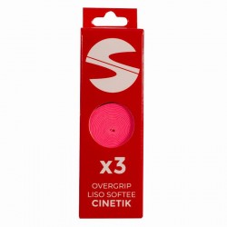 Softee Cinetik Smooth Overgrips Rose 3 unités