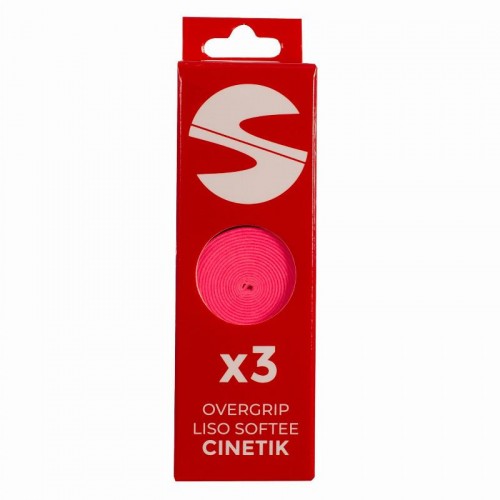 Softee Cinetik Smooth Overgrips Rosa 3 unidades