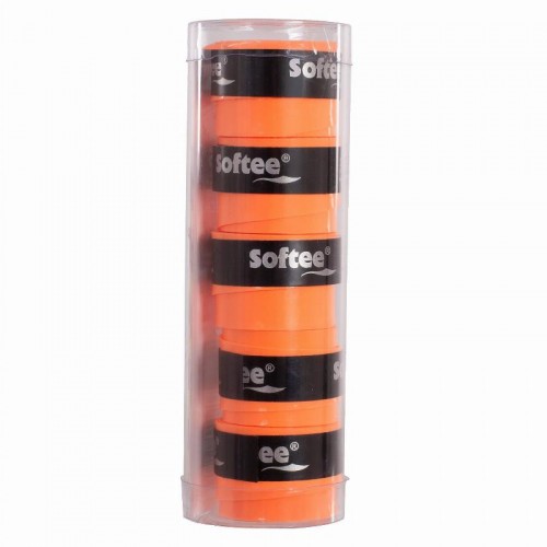Softee Tech Smooth Overgrips Laranja Fluorescente 5 Unidades