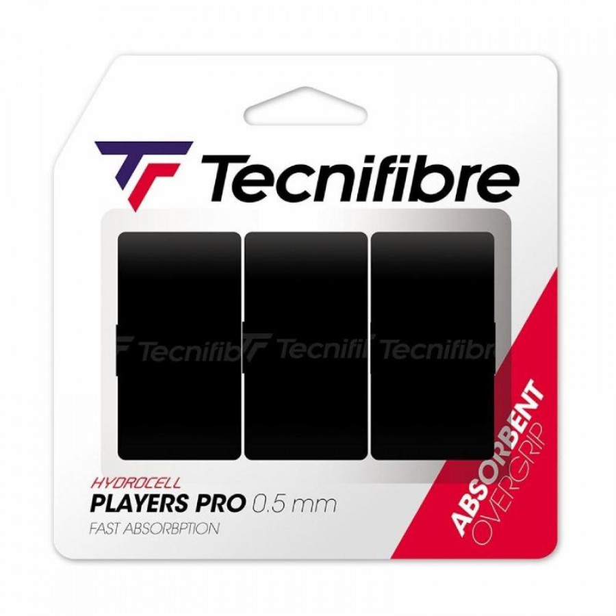 Tecnifibre Players Pro Black Overgrips 3 Unidades  Oferta + Barato