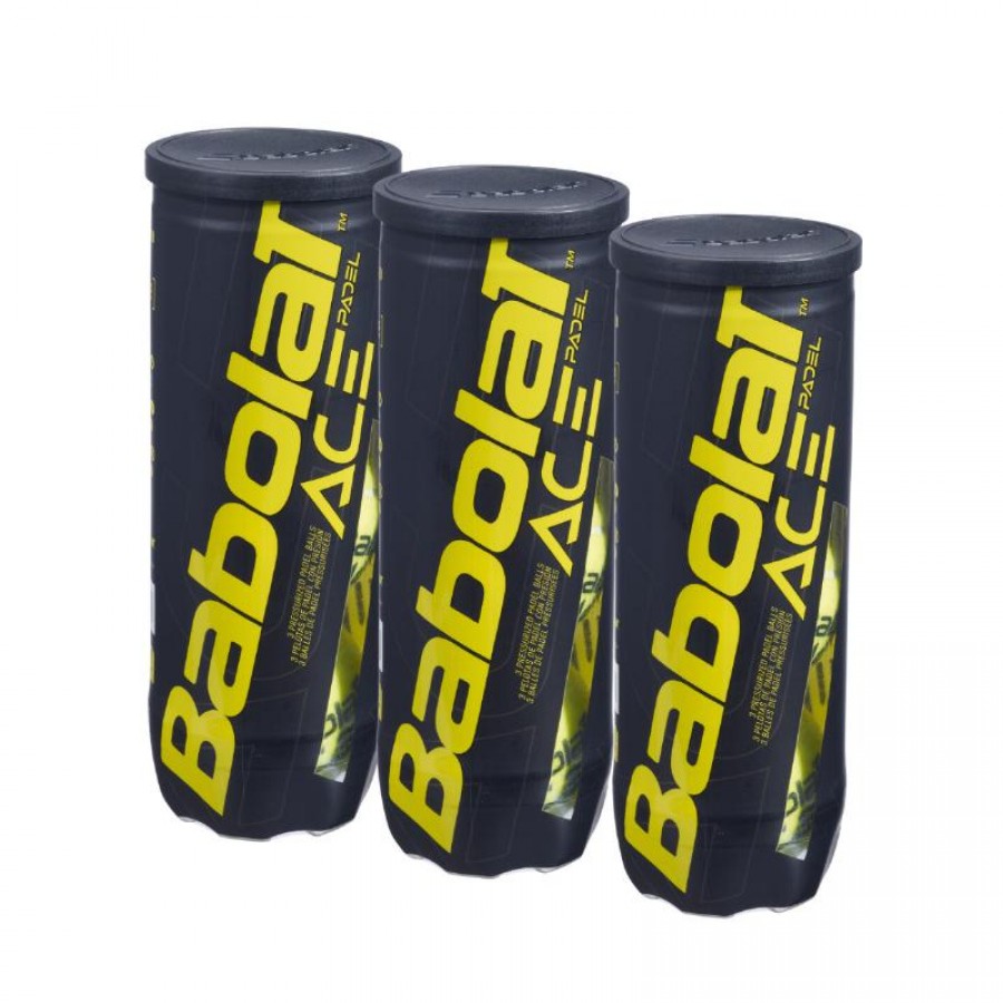 Pack 3 botes de Pelotas Babolat Ace Padel  Oferta + Barato